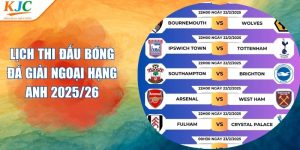 Lịch Thi Đấu Bóng Đá Giải Ngoại Hạng Anh